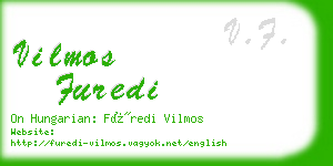 vilmos furedi business card